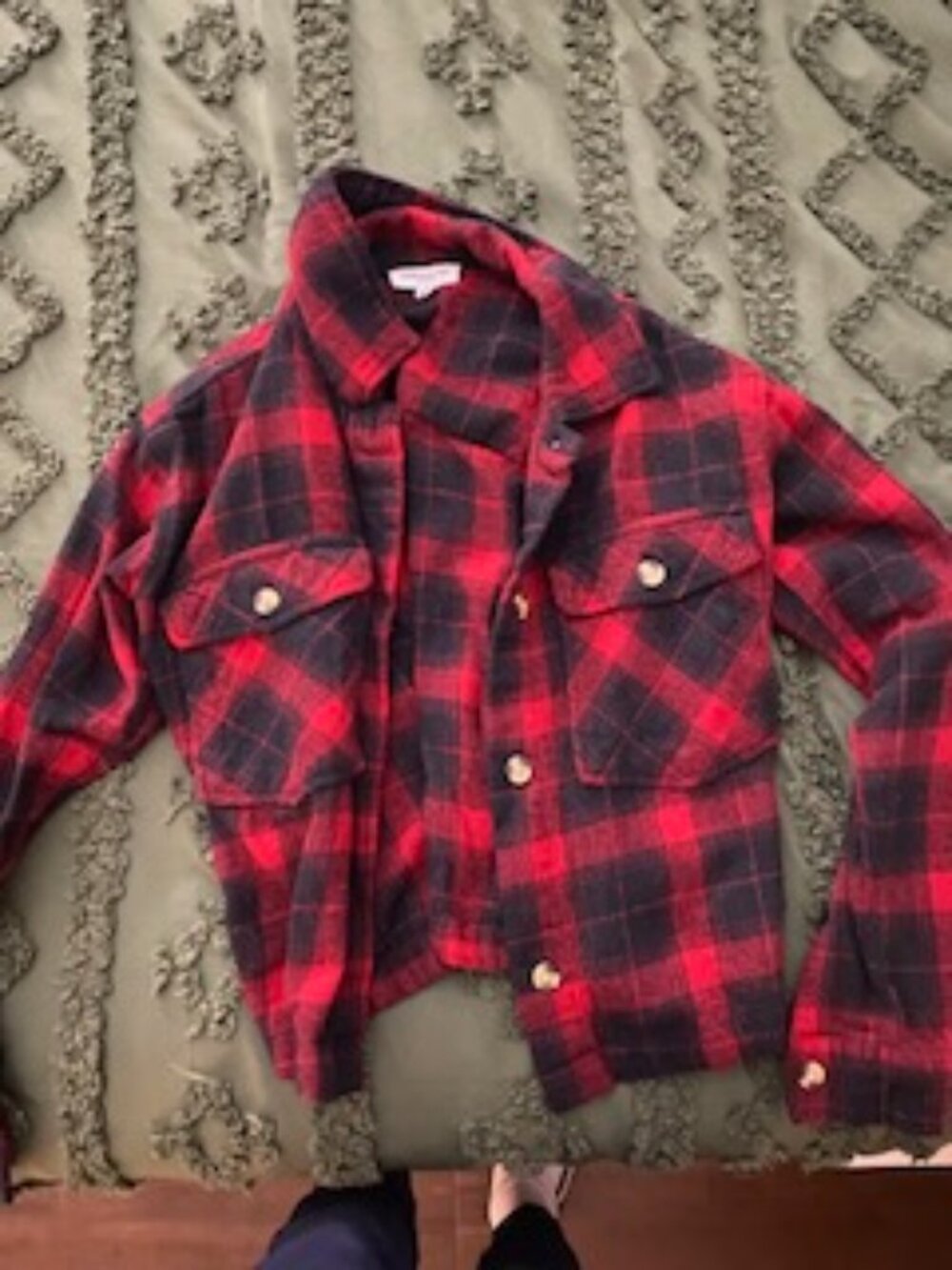 Black & White Flannel - Thick & Size XS. Like New - beachlunchlounge